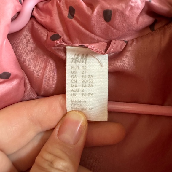 Pink Dotted Print Puffer Jacket - Picture 4 of 5